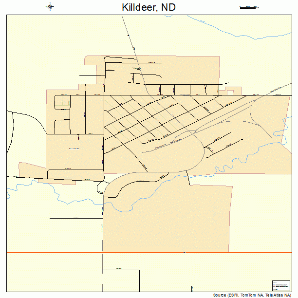 Killdeer, ND street map