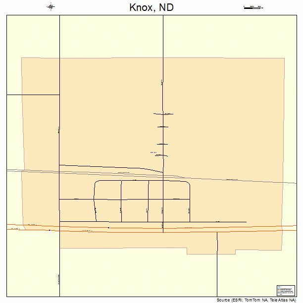 Knox, ND street map