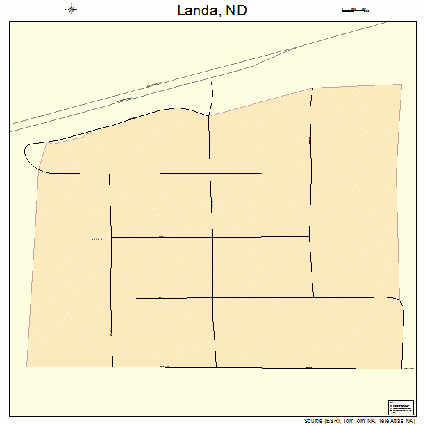 Landa, ND street map