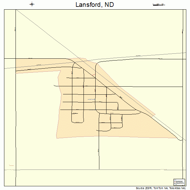 Lansford, ND street map