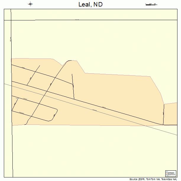 Leal, ND street map