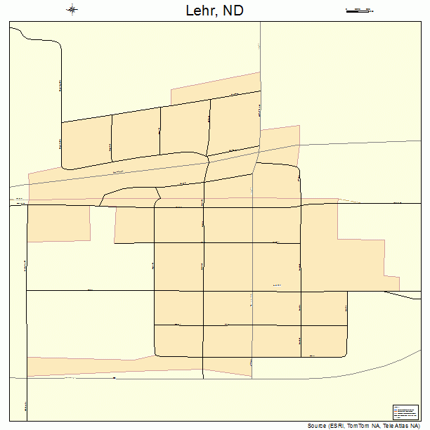 Lehr, ND street map