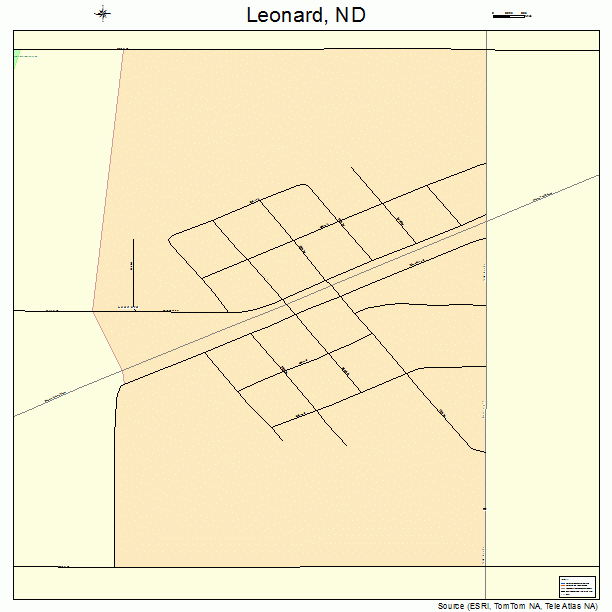 Leonard, ND street map
