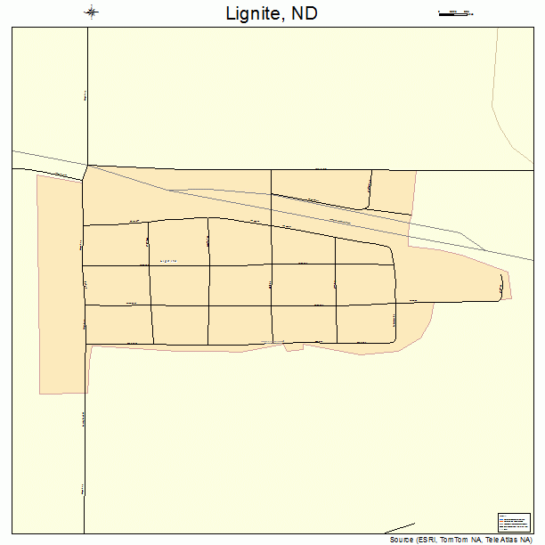 Lignite, ND street map