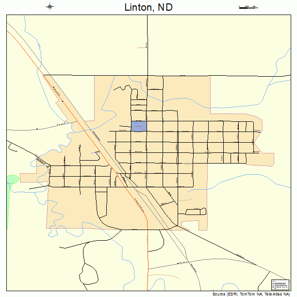Linton, ND street map