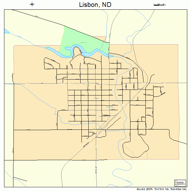 Lisbon, ND street map