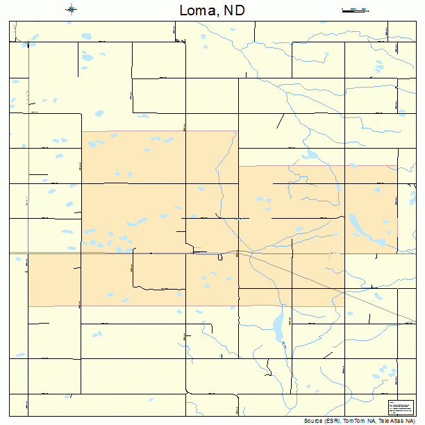 Loma, ND street map