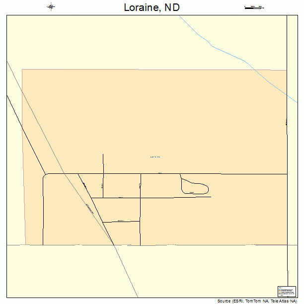 Loraine, ND street map