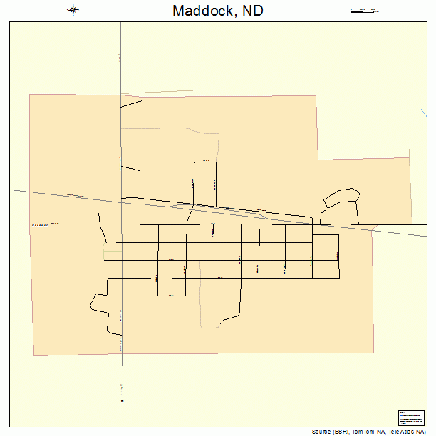 Maddock, ND street map