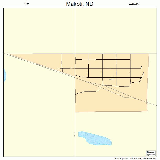 Makoti, ND street map