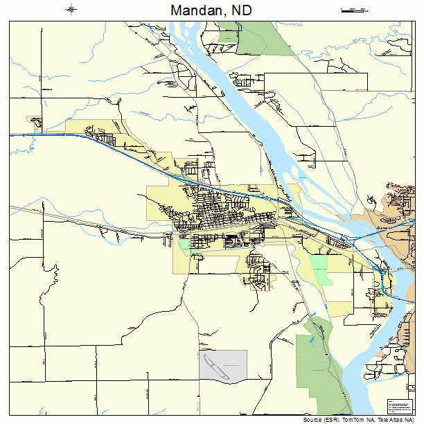 Mandan, ND street map