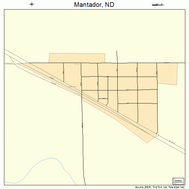 Mantador, ND street map