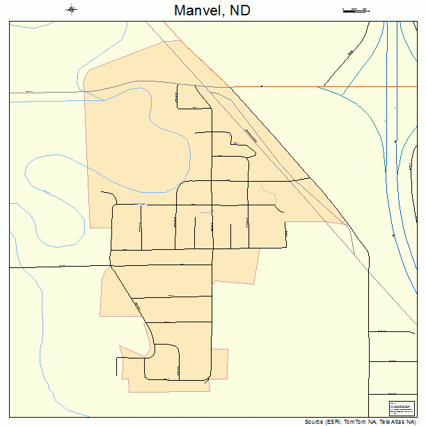 Manvel, ND street map