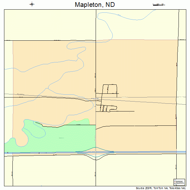 Mapleton, ND street map