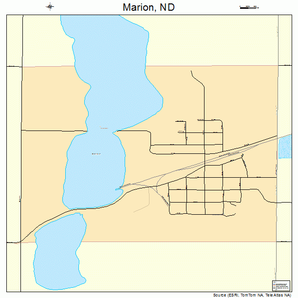 Marion, ND street map