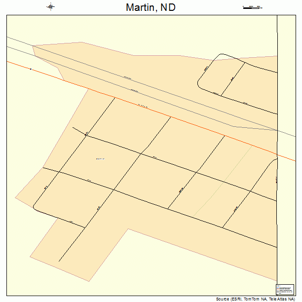 Martin, ND street map