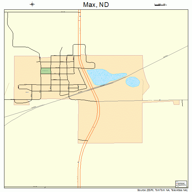 Max, ND street map