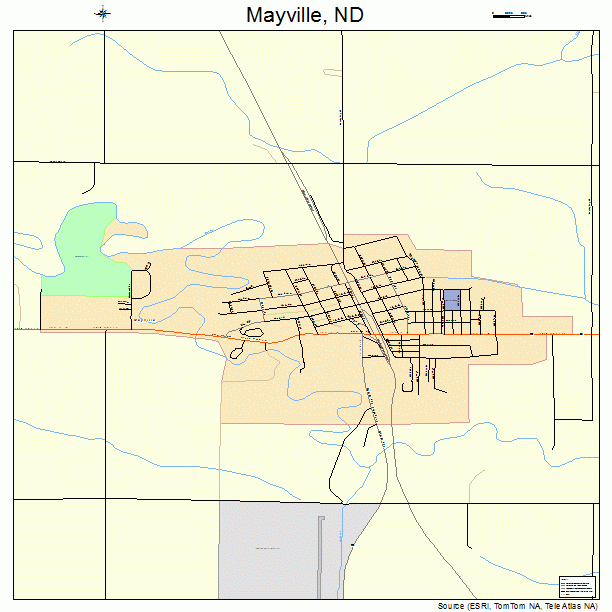 Mayville, ND street map
