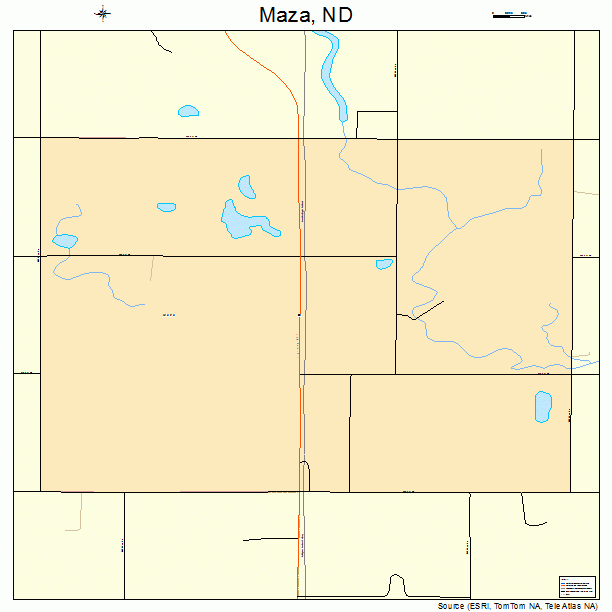 Maza, ND street map