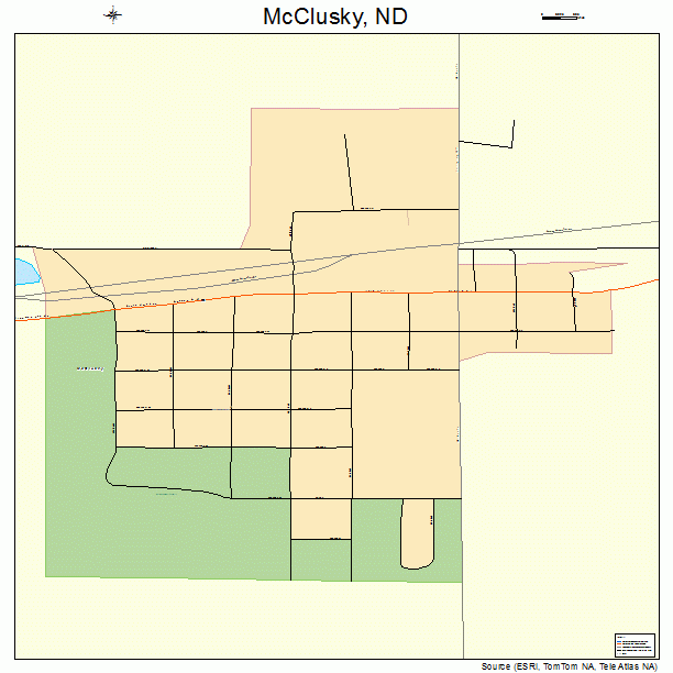 McClusky, ND street map