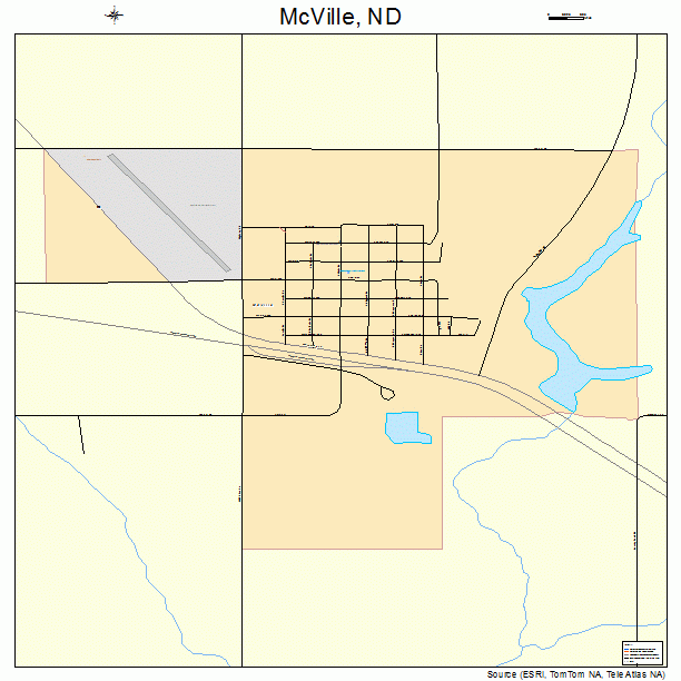 McVille, ND street map