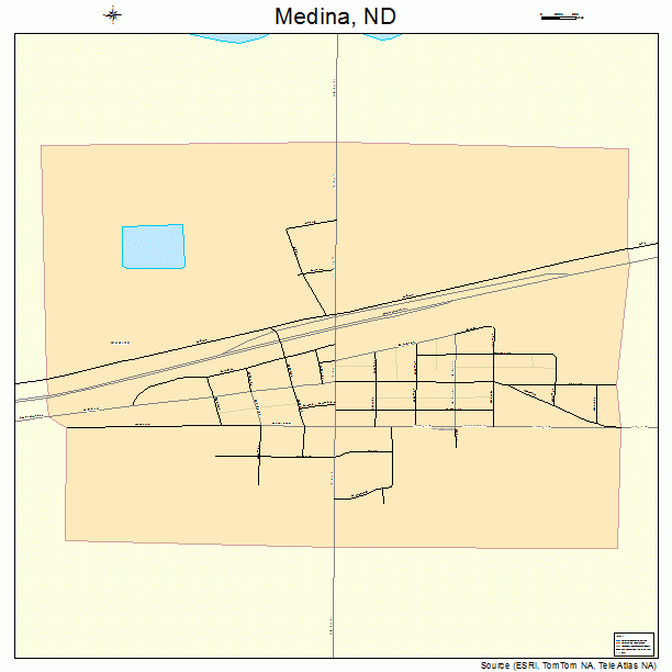 Medina, ND street map