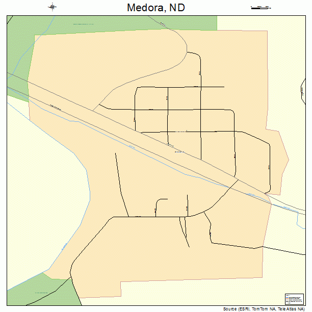 Medora, ND street map