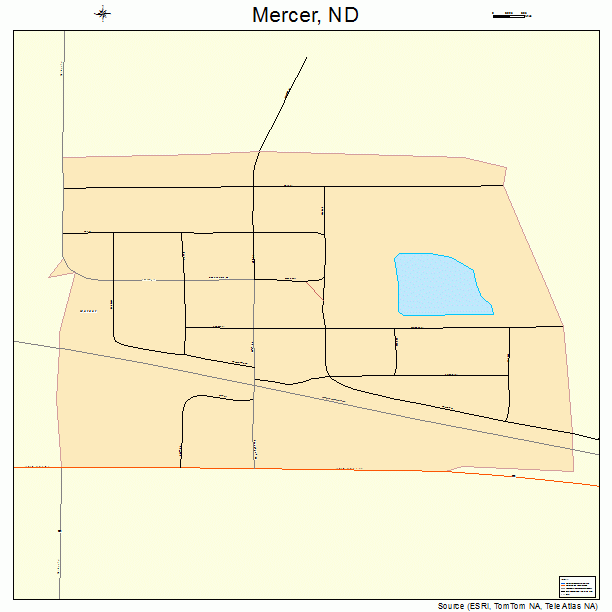 Mercer, ND street map