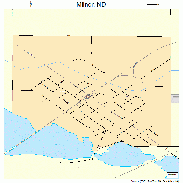 Milnor, ND street map