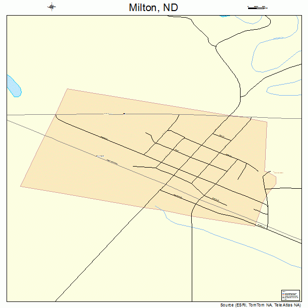 Milton, ND street map