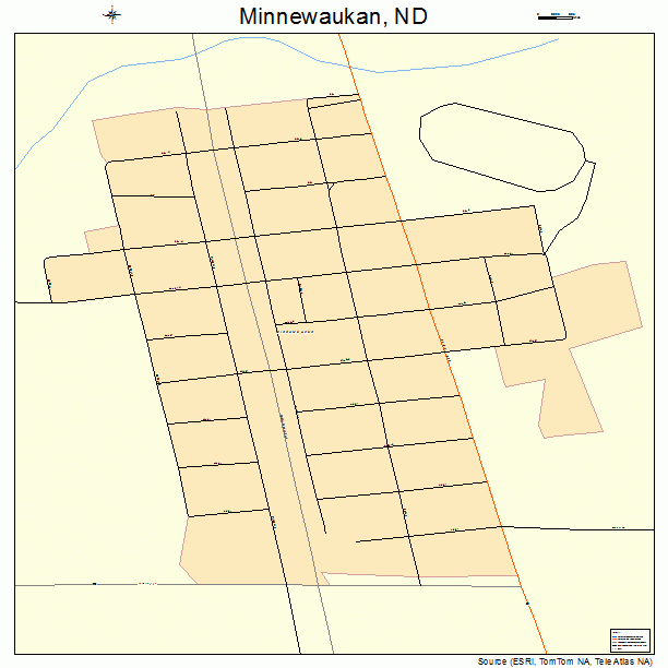 Minnewaukan, ND street map