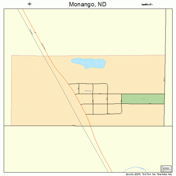 Monango, ND street map