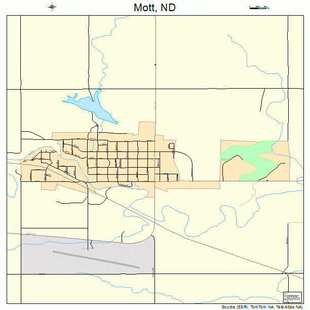 Mott, ND street map