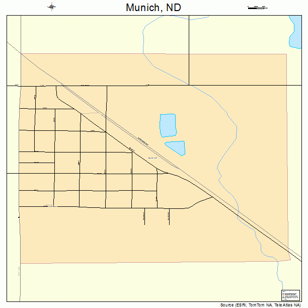 Munich, ND street map