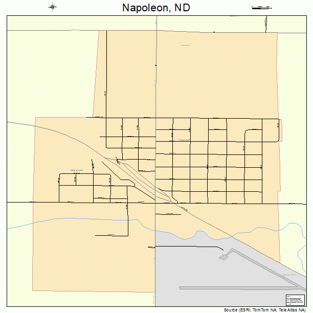 Napoleon, ND street map