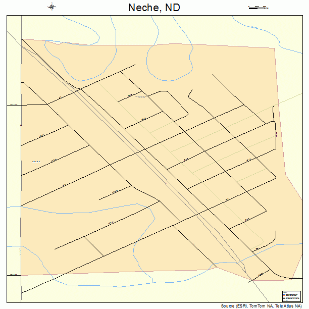 Neche, ND street map