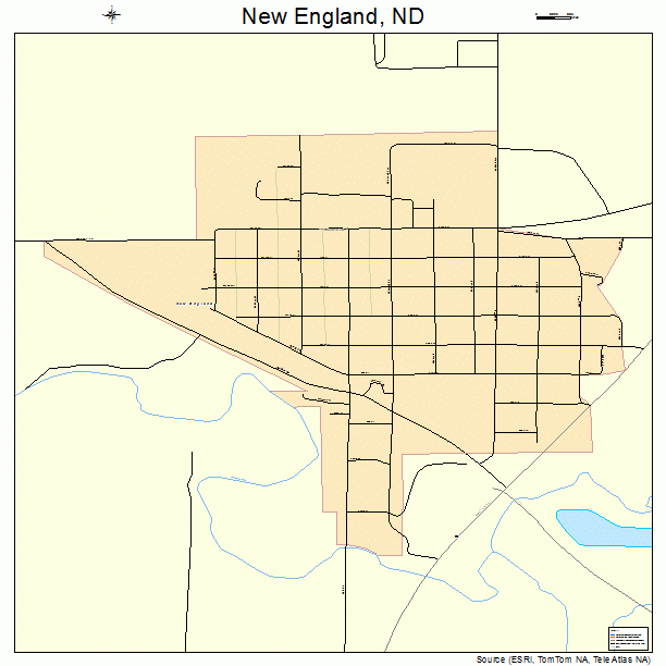 New England, ND street map