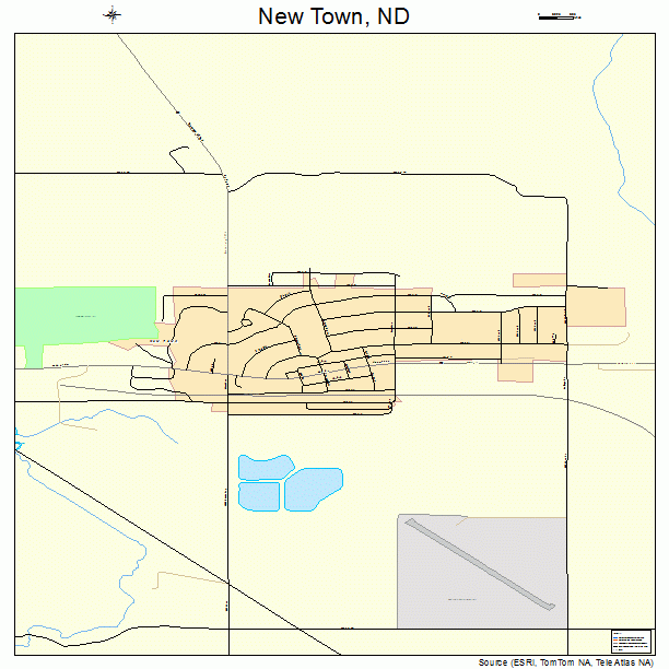 New Town, ND street map