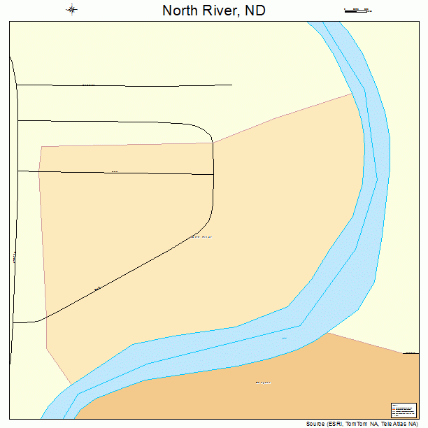 North River, ND street map