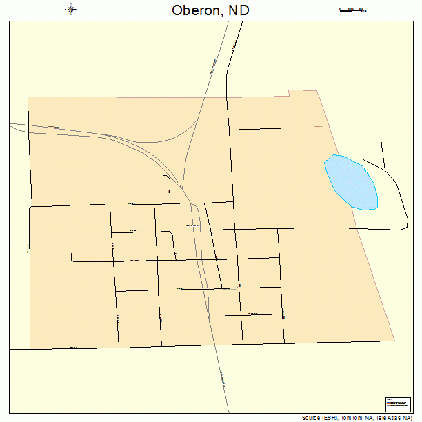 Oberon, ND street map