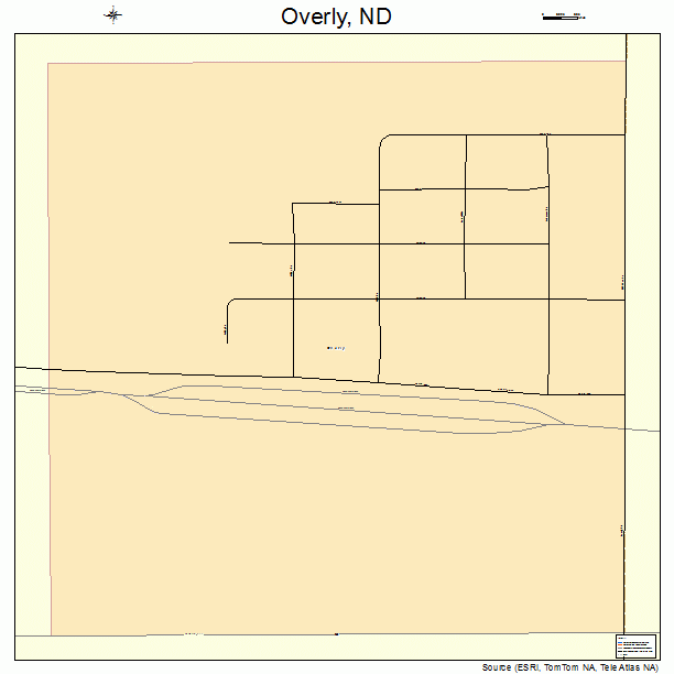 Overly, ND street map