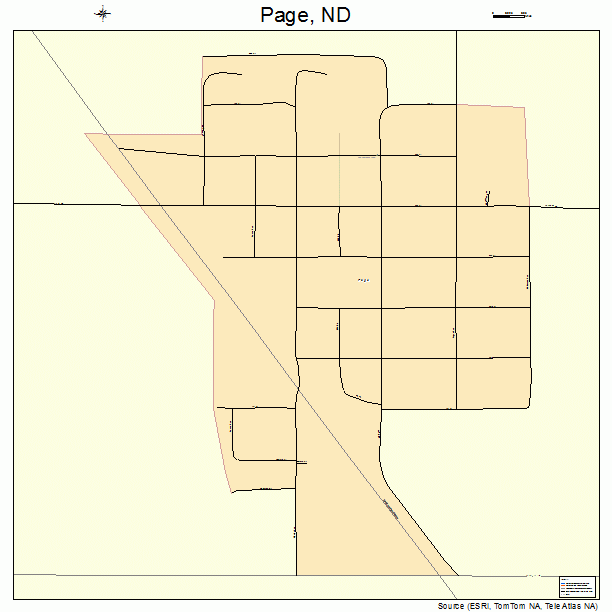 Page, ND street map