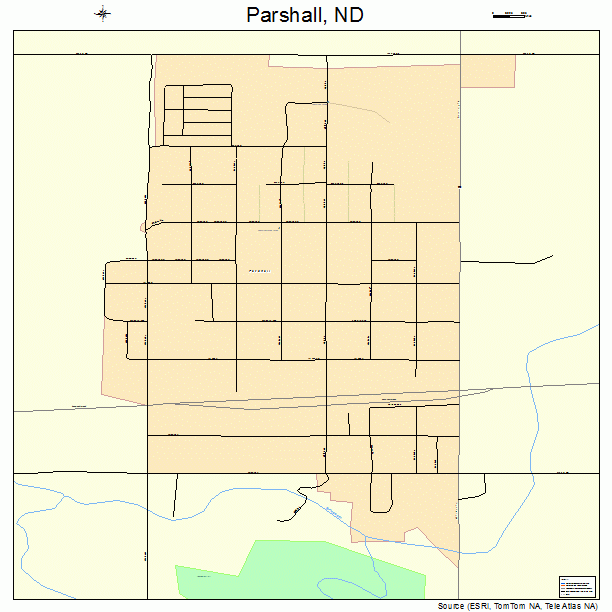 Parshall, ND street map
