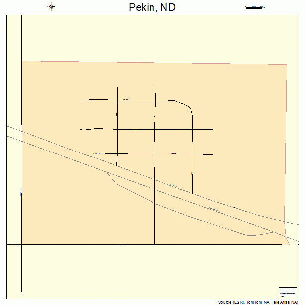 Pekin, ND street map