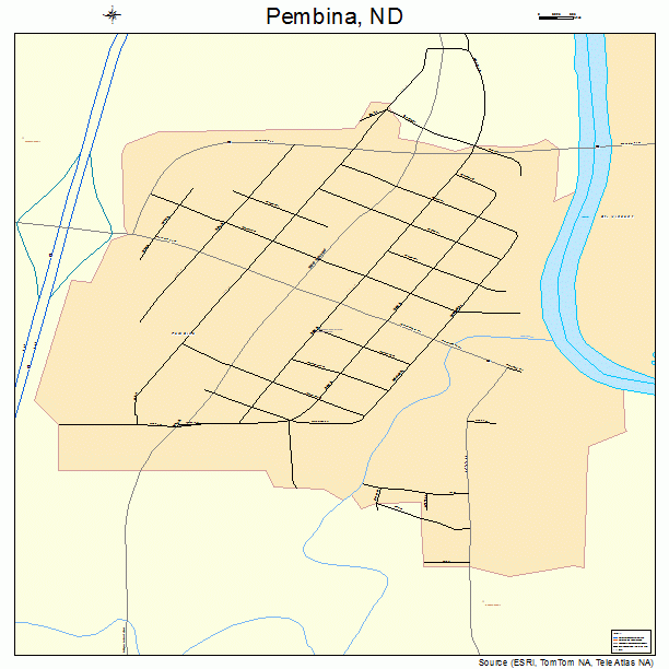 Pembina, ND street map