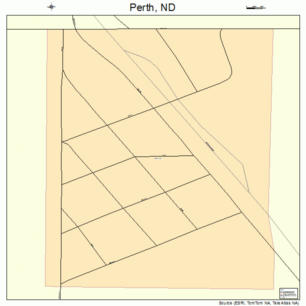 Perth, ND street map