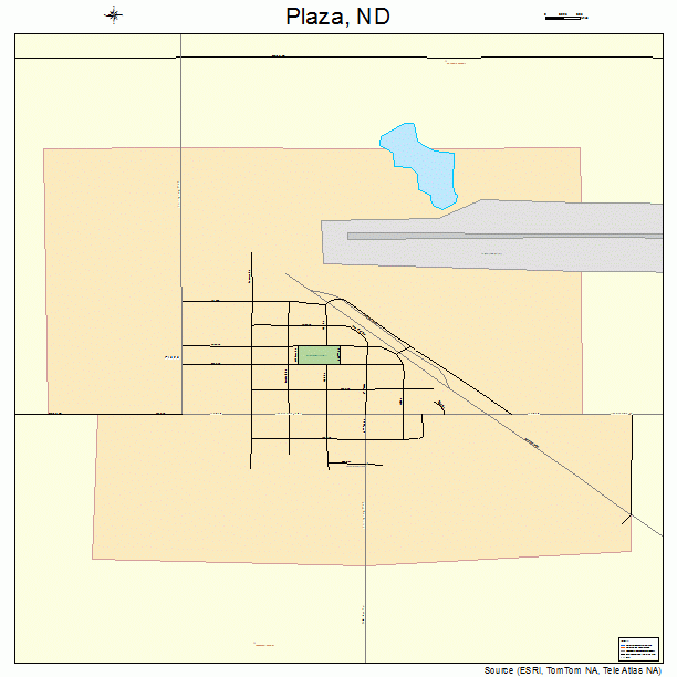 Plaza, ND street map