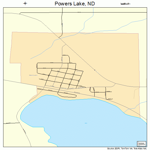 Powers Lake, ND street map