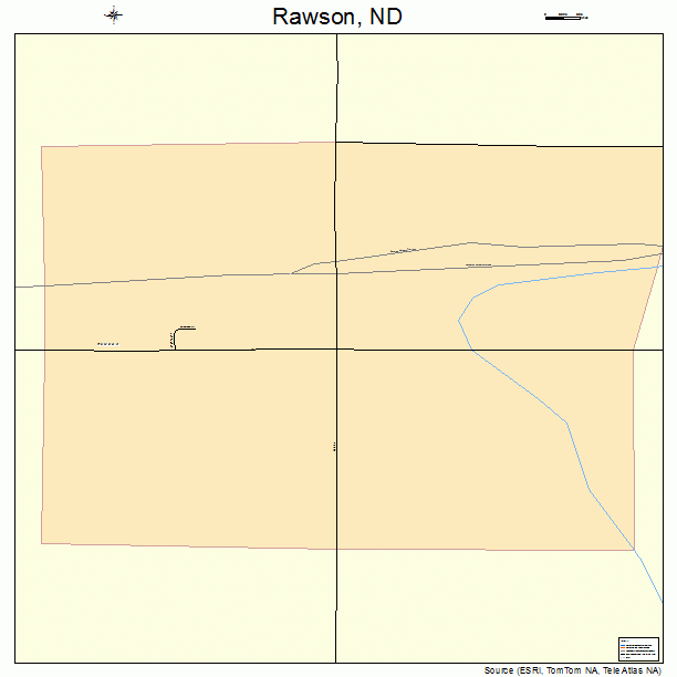 Rawson, ND street map