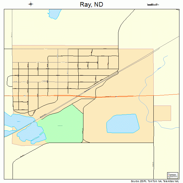 Ray, ND street map